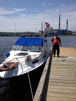 Tom Lambert with facility on the Penobscot River in Bucksport