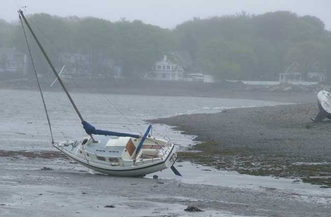 Beached Sail Boat