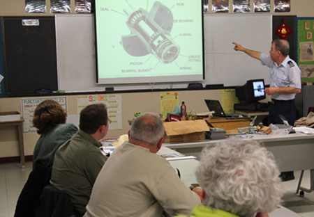 Attendees at one of the many boating safety classes taught by the USCG Auxiliary.