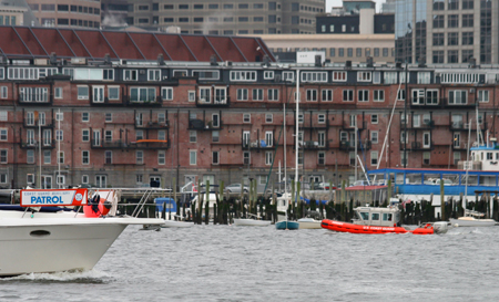 Active Duty and Auxiliary surface facilities on patrol in Boston Harbor