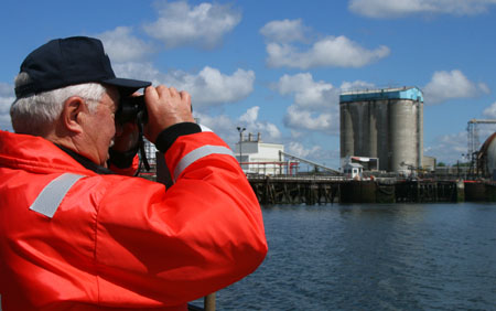 Searching for sources of pollution during a Maritime Observation Mission.