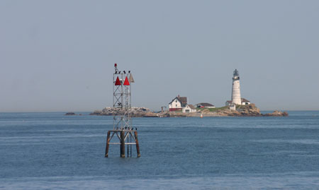 Aids to Navigation near the outer islands of Boston Harbor.