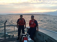 David Pothier and Glen DeBlase during night patrol