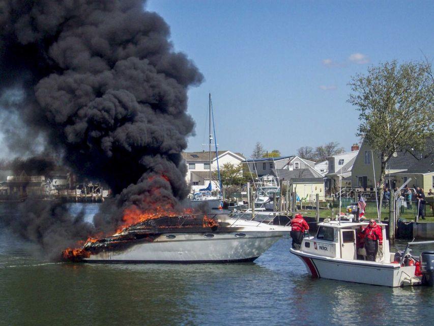 Boat Fire in South Bay