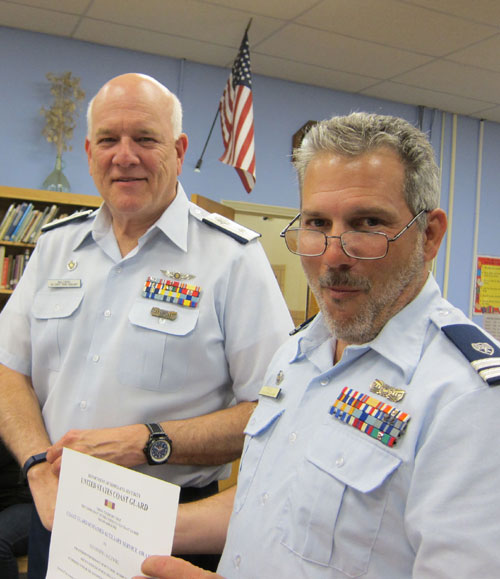 Deputy National Commodore Atlantic East Alex Malewski and Immediate Past Flotilla Commander George Tranos