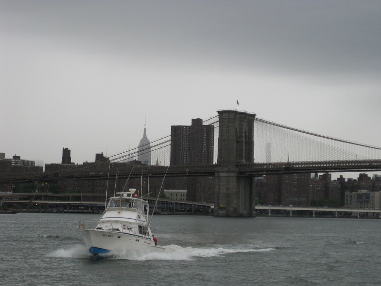 Sea Mist on Patrol along the Hudson River near the Brooklyn Bridge.