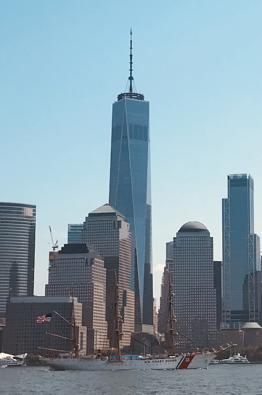 Eagle passes Freedom Tower