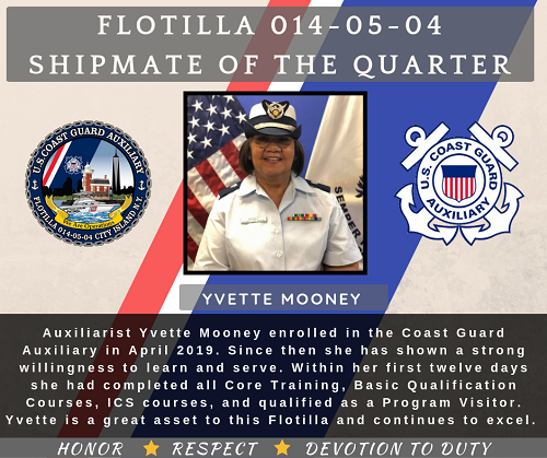 Yvette Mooney Shipmate of the Quarter