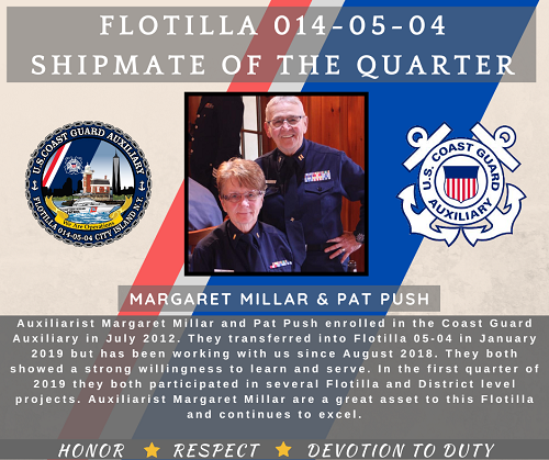 Pat Push and Peg Millar Shipmates of the Quarter