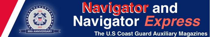 Navigator banner with USCG Aux anniversary emblem