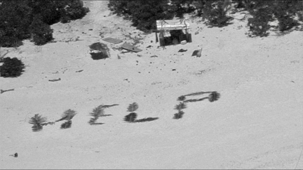 HELP spelled with palms