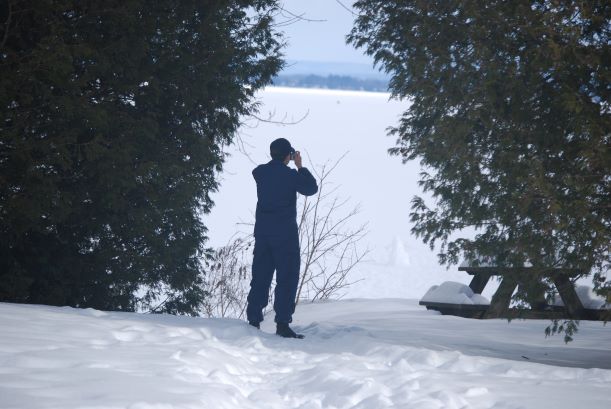 Member Taking photos of lake ice