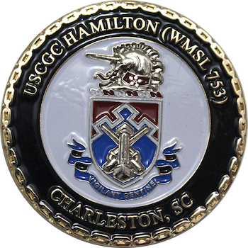 USCGC Hamilton Chief Petty Officer Challenge Coin Front Face