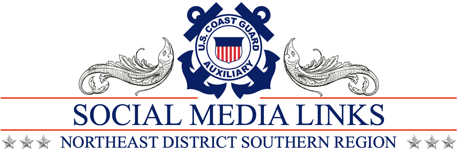 USCG Aux Social Media Links Banner