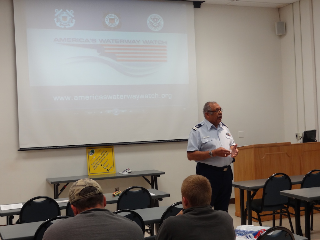 Peter Branker teaches a class about Americas Waterway watch