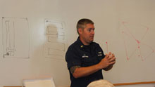 US Coast Guard Station Indian River Chief Kristiansen instructs/reviews various search and rescue patterns, the need for each, and how to determine the best pattern for the situation.