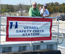 Vessel Examiner Bill Tower and friend at Masseys Landing between the Indian River and Rehoboth inland bays.