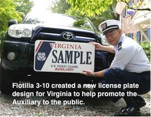Special Auxilliary virginia license Plate