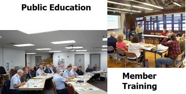 Public education and member training classes