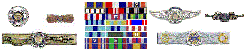 Various Ribbons and Medals