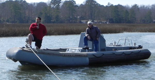 Two men in boat