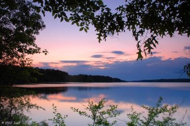 Jordan Lake at Sunset