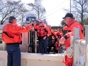 Review patrol objectives with Coast Guard