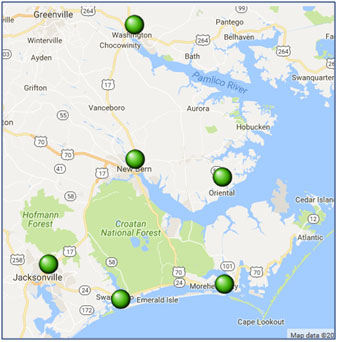 Map showing Flotilla locations