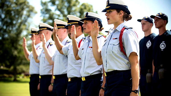 USCG Cadets taking oath