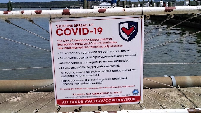 Photo of COVID sign