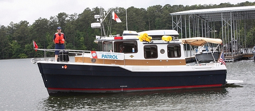 Flotilla Patrol boat with Larry Cook