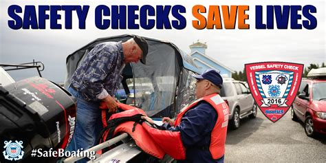 Aux conducting a boating safety check