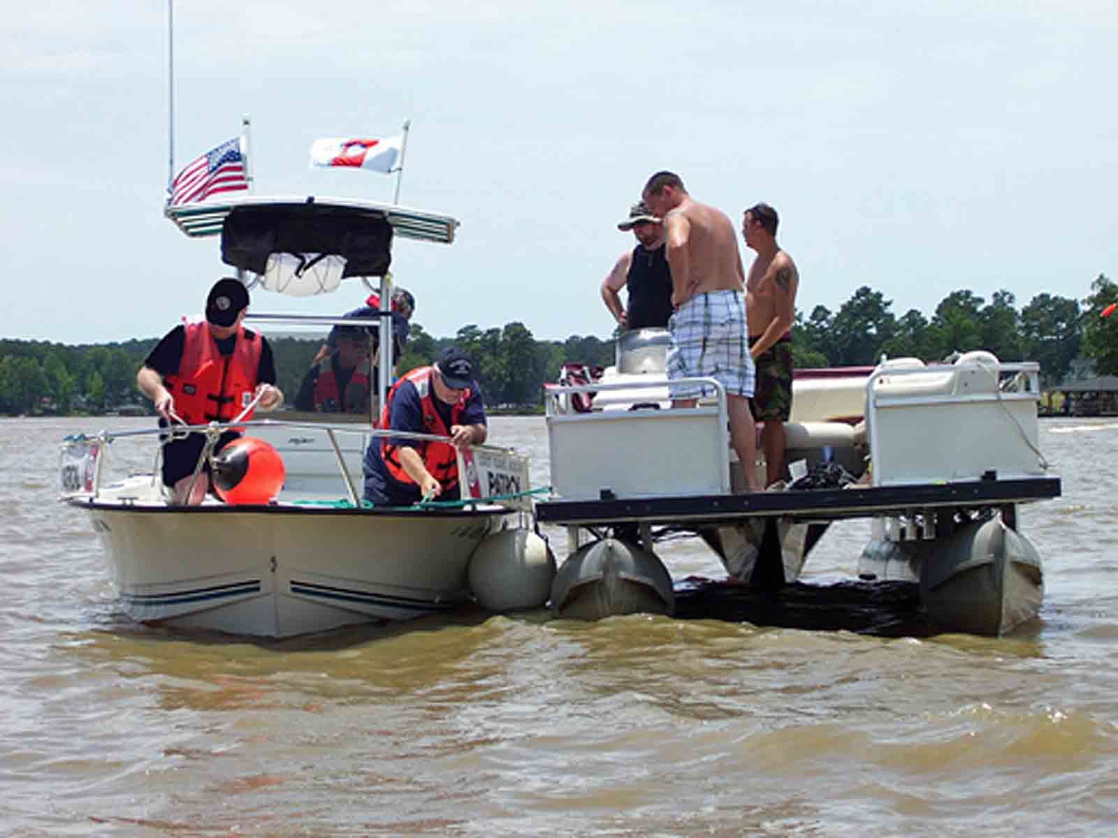 OPFAC Salty Sailor towing disabled vessel