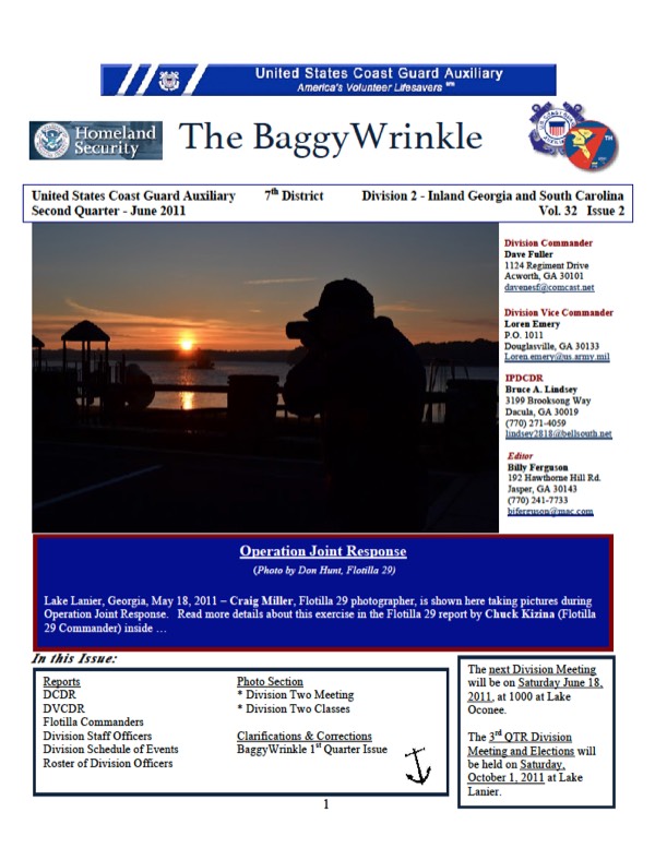 BaggyWrinkle Newsletter