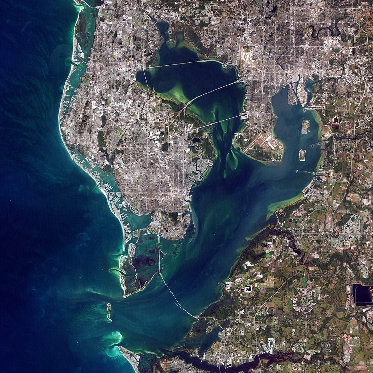Satellite picture of Tampa Bay 