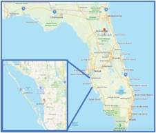 This map shows our area in South West Florida and a more detailed map of Sarasota