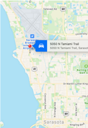 This is the map to our hew home at 5050 N. Tamiami Trail