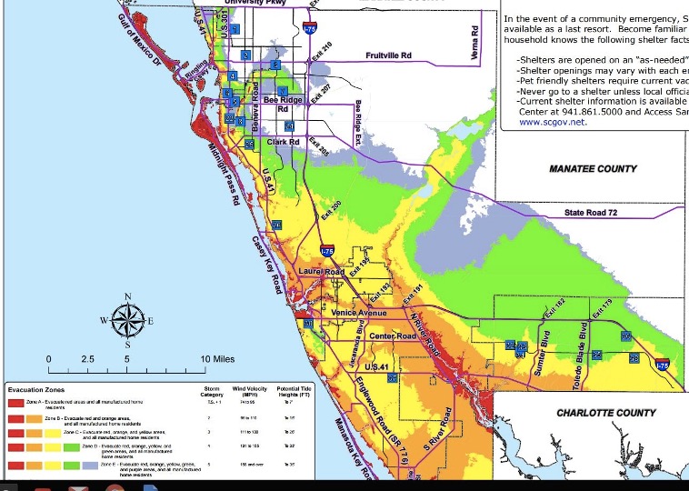 This is the flood map for Sarasota county