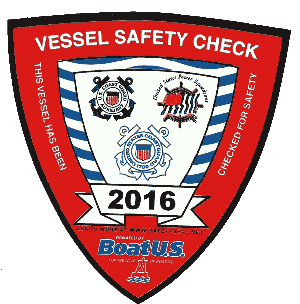 Vessel Safety Check Decal (2016)