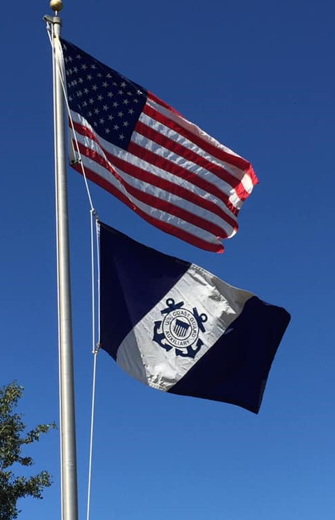 American Flag & Coast Guard Auxiliary Ensign