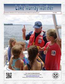 Coxswain teaches safety equipment use to young audience