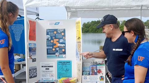 Coastal Cleanup information display