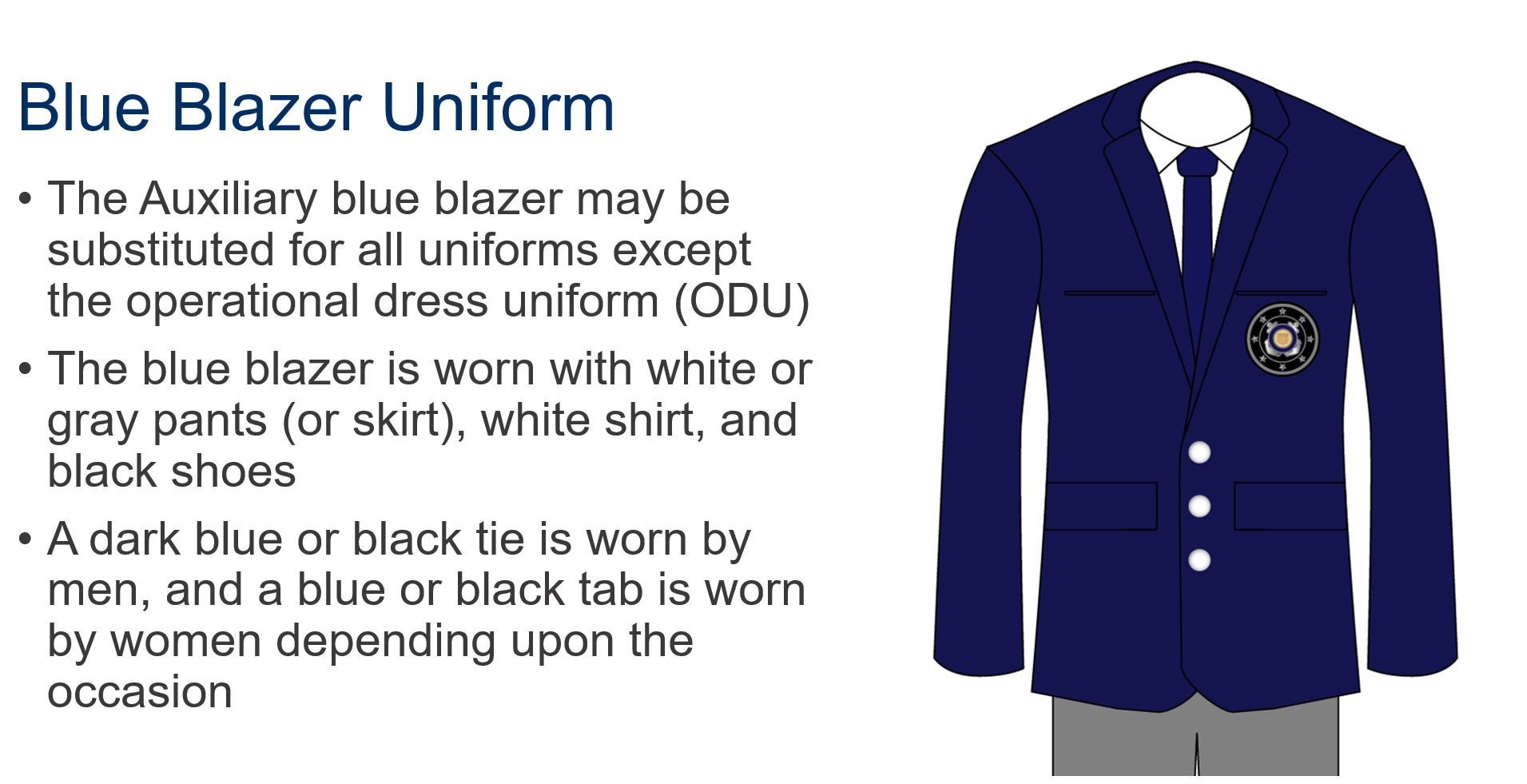 wear of uniform