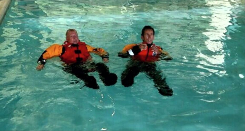 Survival Suit Training in the pool