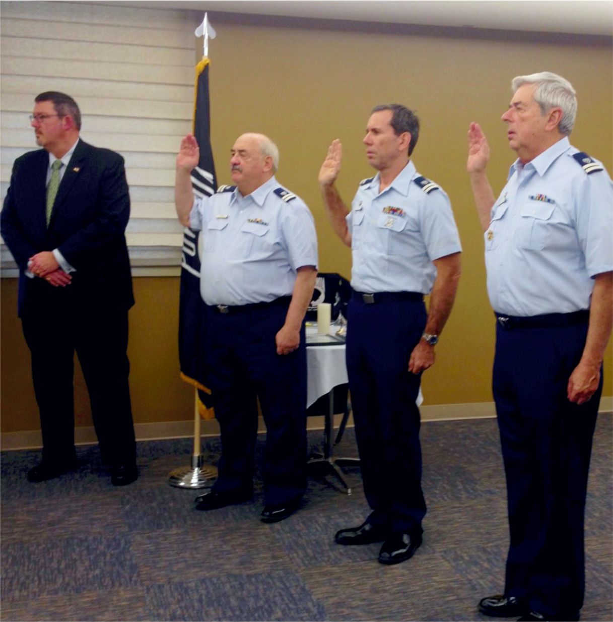 Swearing in FC Tim Ruane (Center)