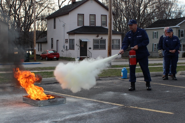 Practice with extinguisher