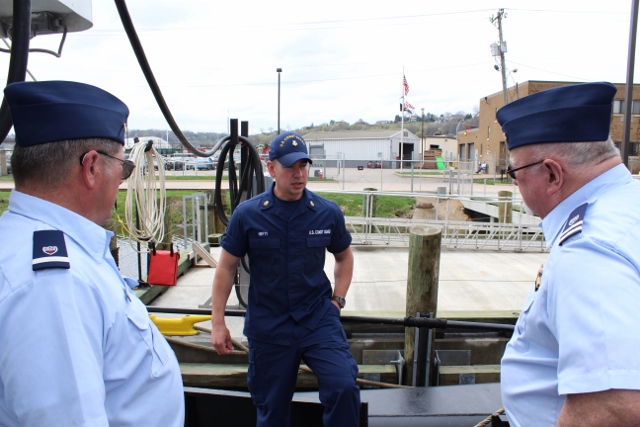 Crew Member of Wyaconda answering questions