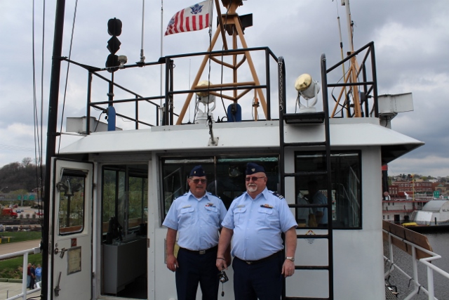 Aft of the bridge on the Wyaconda Bouy Tender