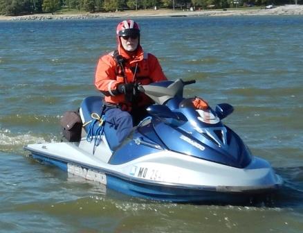 Bob Arisman on PWC patrol on the Upper Mississippi River