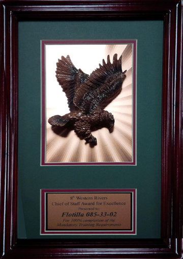 Chief of Staff Award for Excellence wall plaque, Flotilla 0853302.